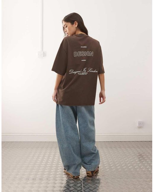 Collusion Brown Acid Wash Logo Tee