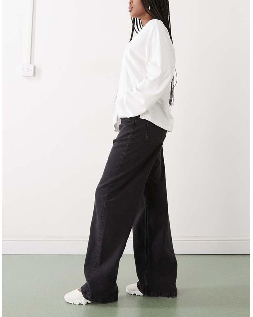 Weekday White Missy Low Waist baggy Fit Jeans