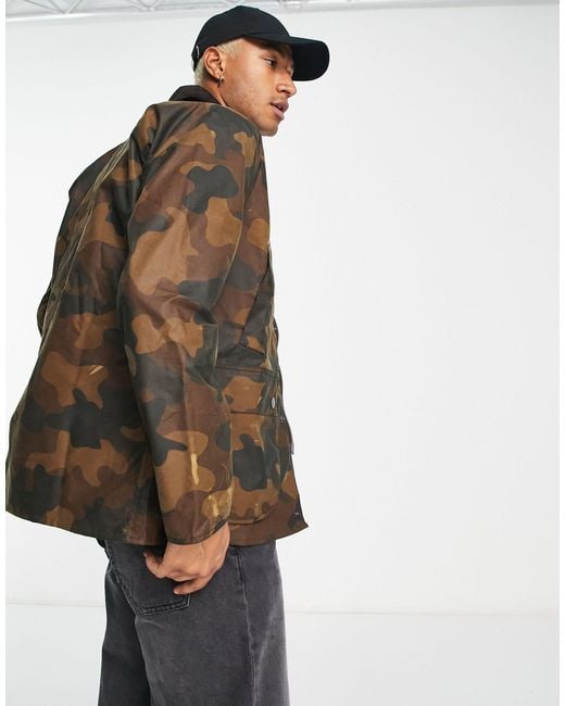 Barbour Summer Camo Wax Jacket in Green for Men | Lyst