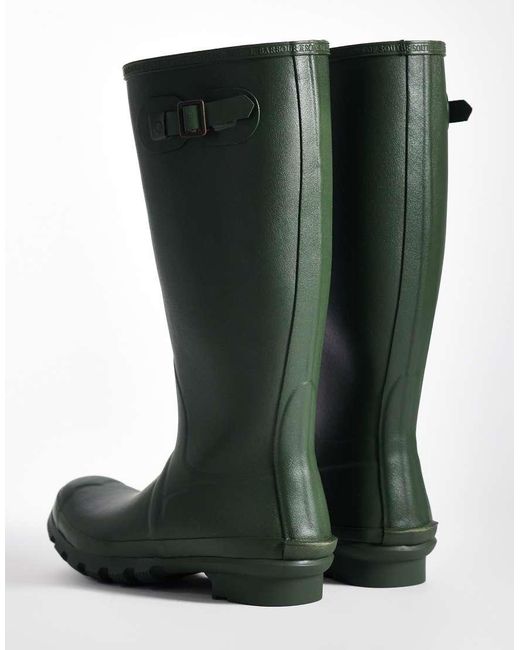 Barbour Green Bede Wellington Boots for men