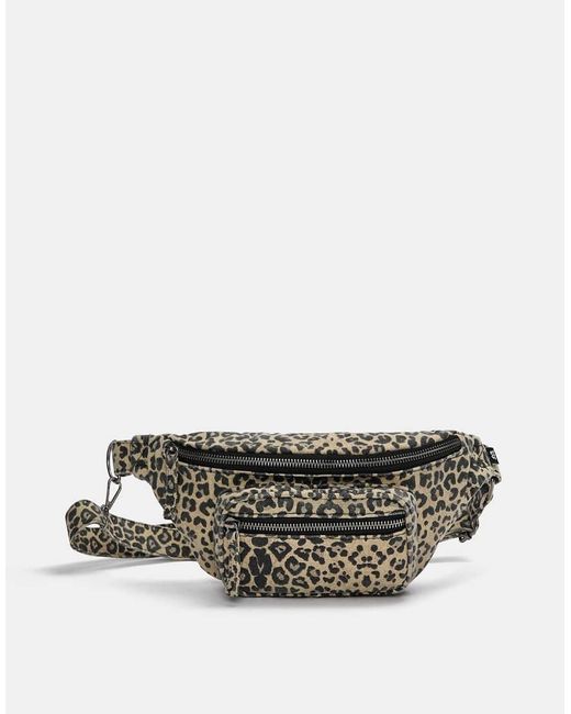 Marsupio Con Stampa Leopardata di Pull&Bear in Gray