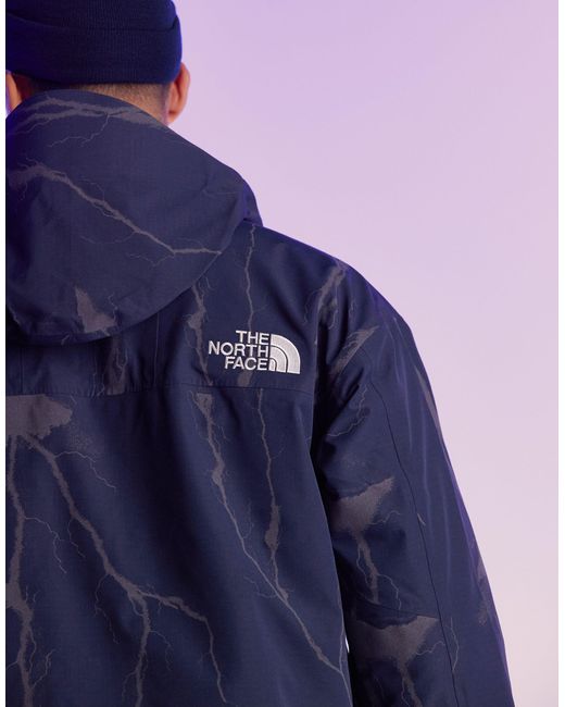 Mountain - giacca con stampa di fulmini catarifrangente di The North Face in Blue da Uomo
