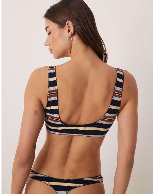 ASOS Black Taylor Stripe Bralette
