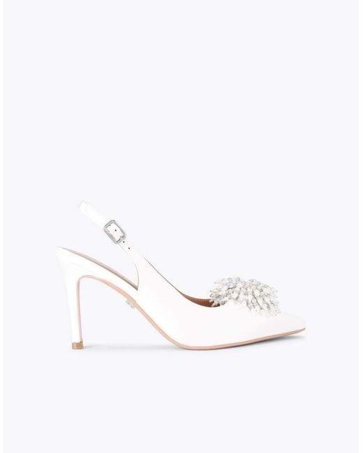 Carvela Kurt Geiger White Lucia Heeled Shoes