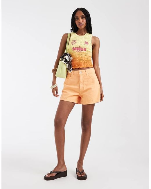 ASOS Orange Longer A Line Shorts