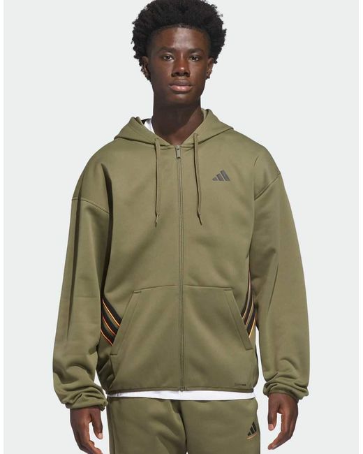 Adidas Originals Green Adidas Crazy Warm Fullzip Hoodie for men