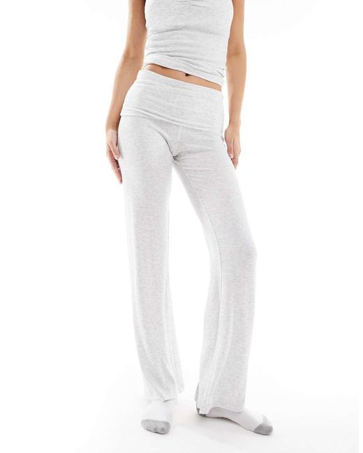 Cotton On White Sleep Recovery Roll Waist Pant