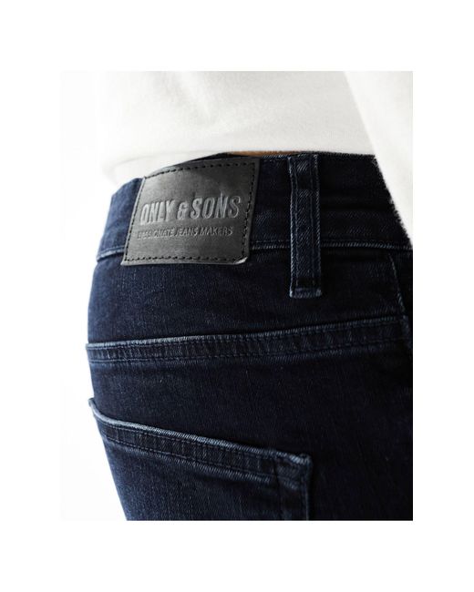 Only & Sons White Loom Slim Fit Jeans for men
