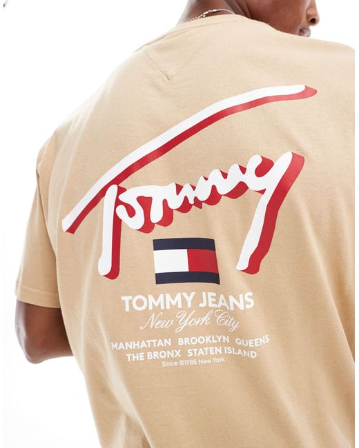 Tommy Hilfiger Natural Regular 3d Street Signature T-shirt for men