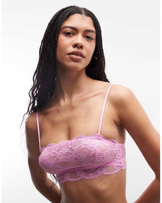ASOS Multicolor Lola Lace Longline Crop Bandeau