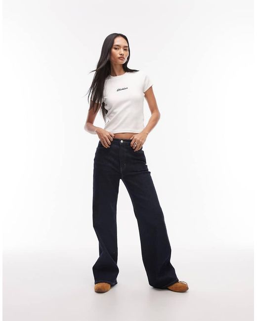 Dickies White Wellsville Baby Tee