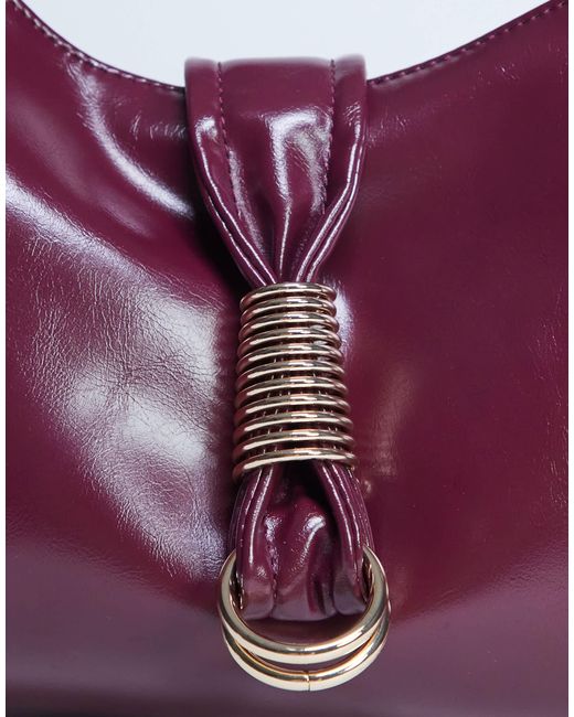 TOPSHOP Purple Tilly Metal Hardware Slouchy Tote Bag