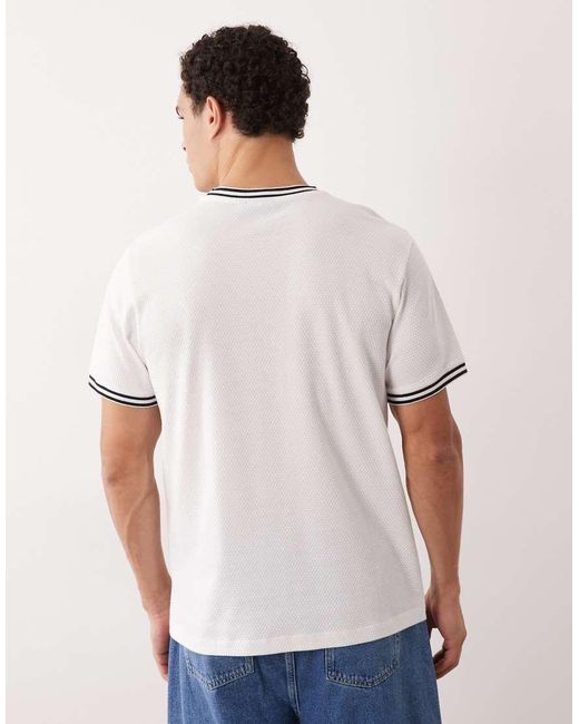 ASOS White Heavyweight Regular Fit T-shirt With Chest Graphic for men