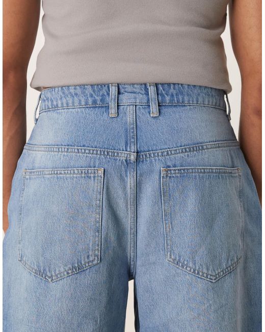 Reclaimed (vintage) Blue baggy Wide Denim Jean for men