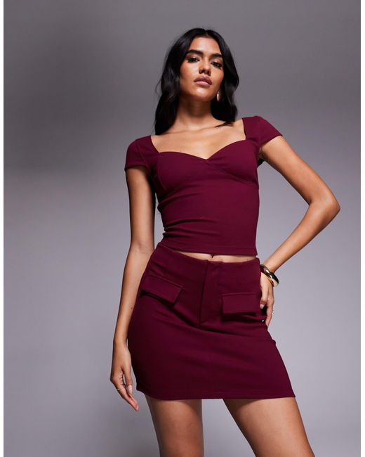 ASOS Purple – ponte-minirock