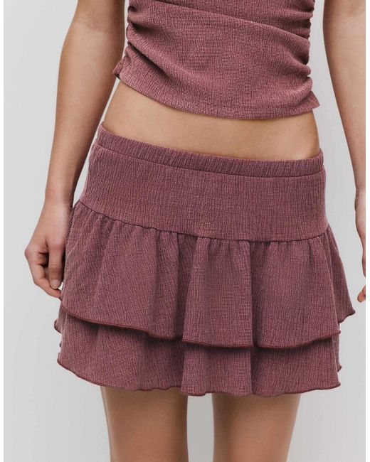 Pull&Bear Red – rustikaler minirock