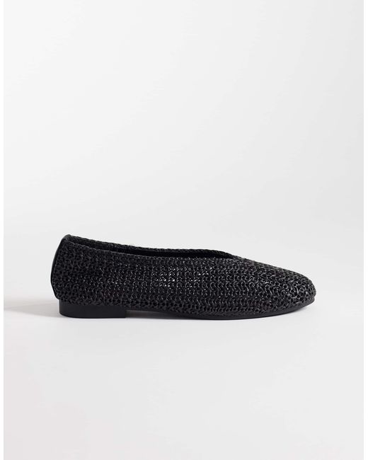 SEQWL Black Woven Ballet Flat