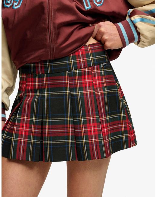Superdry Red Mini Pleated Skort