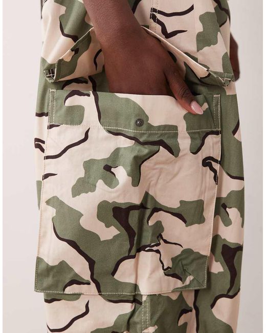 ASOS Natural Oversized Balloon Pants With Pocket Details
