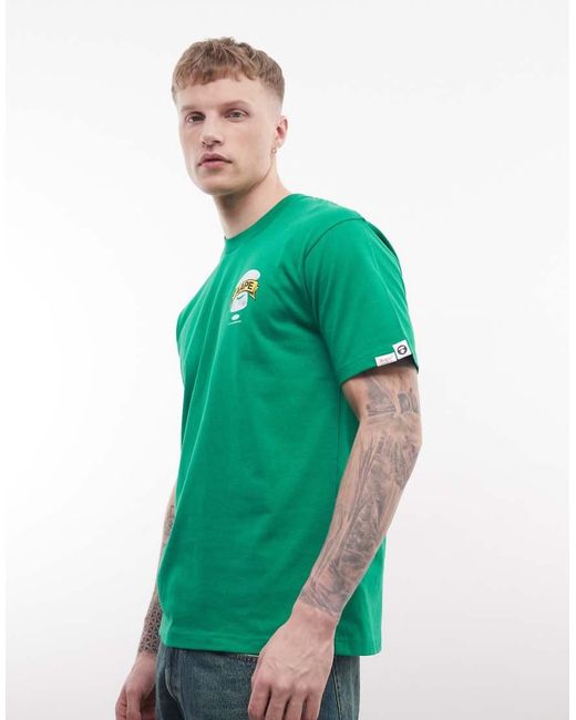 Aape By A Bathing Ape Green Aape By A Bathing Ape Oversized T-shirt for men