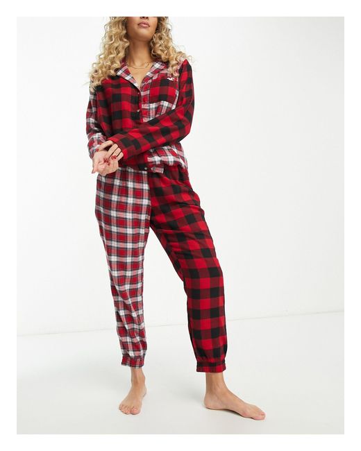 Hollister Red Co-ord Flannel Pyjama Bottoms