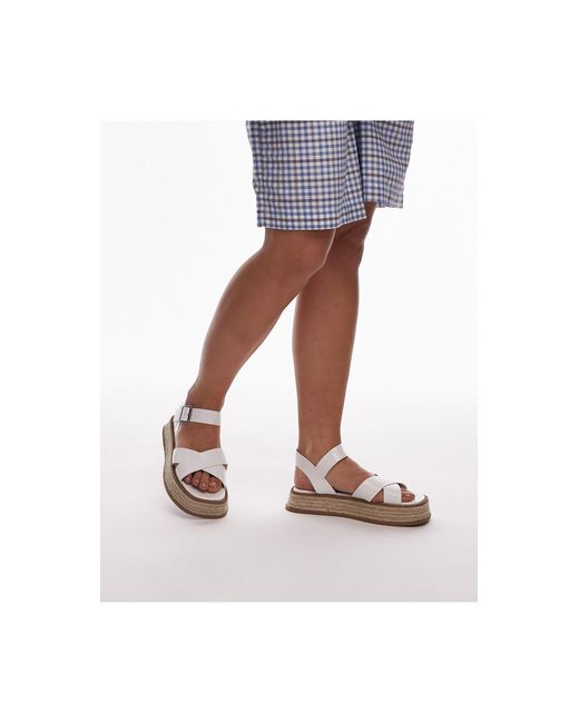 TOPSHOP Multicolor Wide fit – jenna – flache espadrille-sandalen