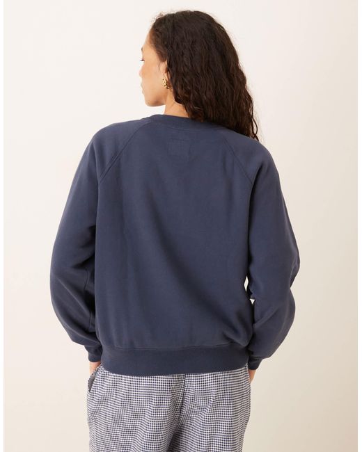 Sweat ras du cou classique design color block Abercrombie & Fitch en coloris Blue