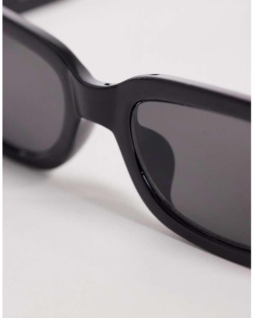 Cotton On Black Abby Rectangle Sunglasses