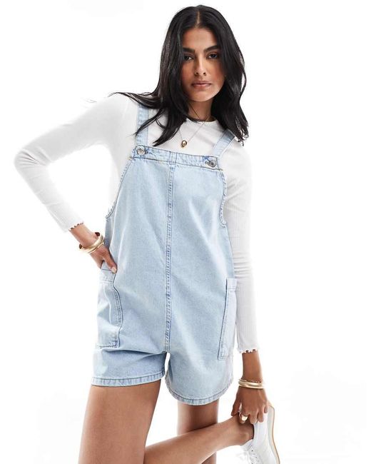 Mango Blue Oversized Dungarees