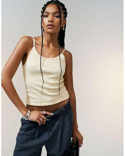 ASOS Multicolor Strap Detail Scoop Neck Singlet