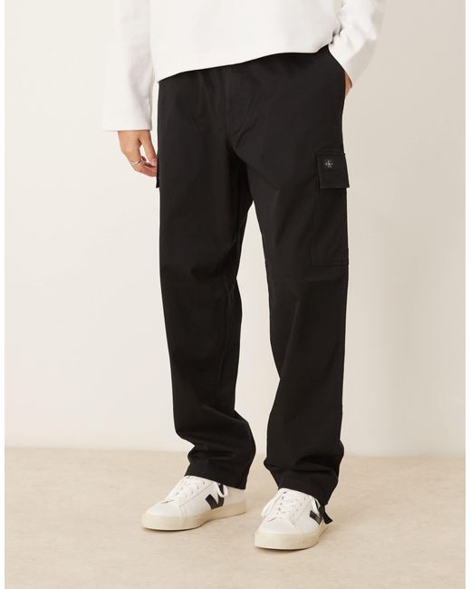 Calvin Klein White Regular Straight Cargo for men