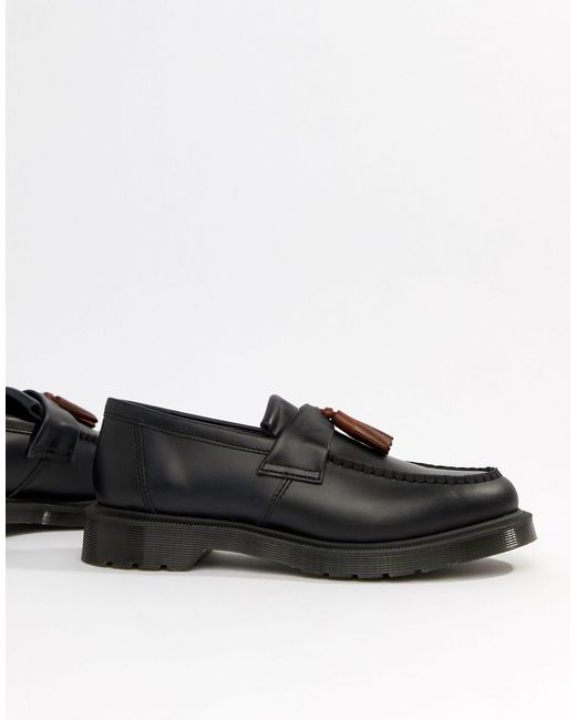 dr martens adrian tassel loafers in navy