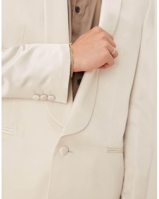 ASOS Regular-Fit Colbert in het Natural voor heren