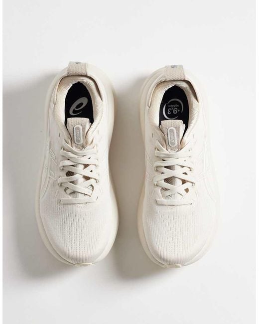 Asics White Gel-Nimbus 28 Running Trainers