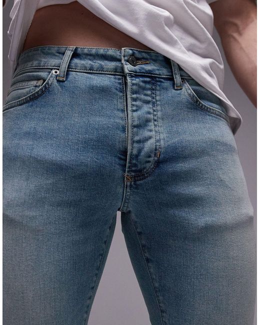 Jeans skinny chiaro di Topman in Gray da Uomo