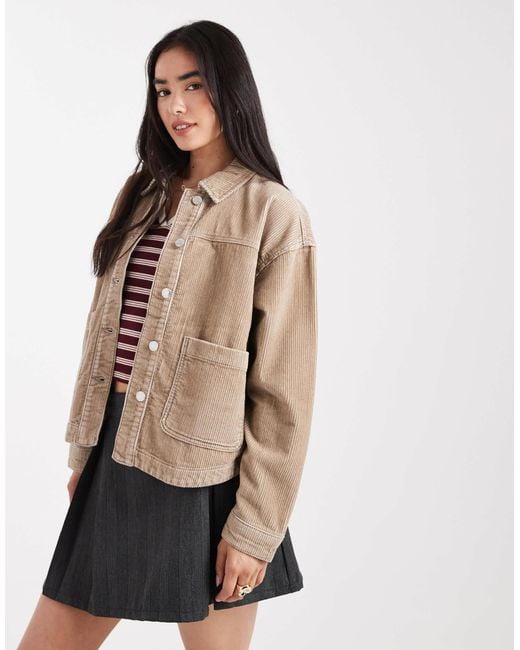 Vero Moda Natural Cord Overshirt
