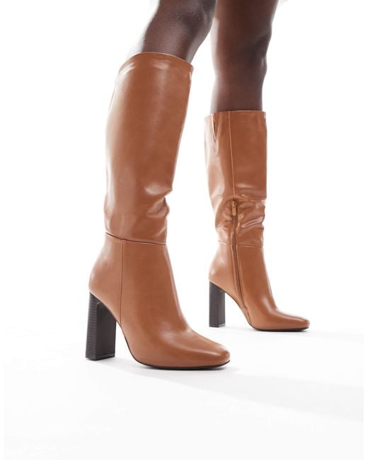 SEQWL Brown – boost – kniehohe stiefel