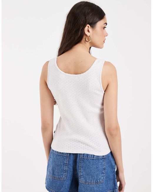 Levi's White Sweetie Striped Tee With Bow