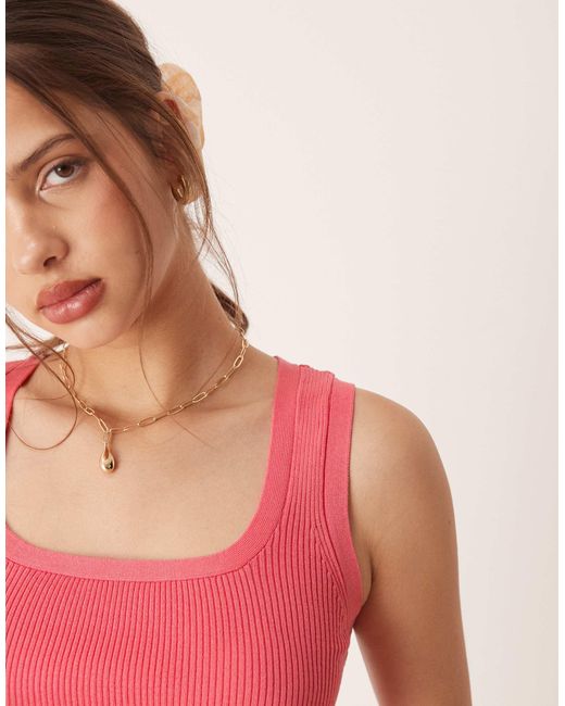 Aware Pink – geripptes tanktop