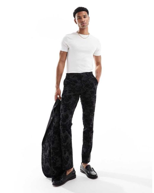 Twisted Tailor White Fleet Suit Trousers for men