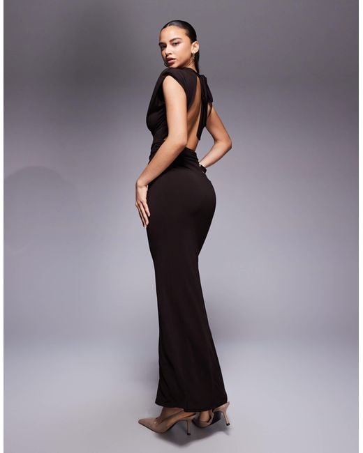 high neck open back formal dress 2 Piece Beaded Backless Chiffon Prom Dresses High Neck Open Back Formal Evening Gown ARD1003 main image 0