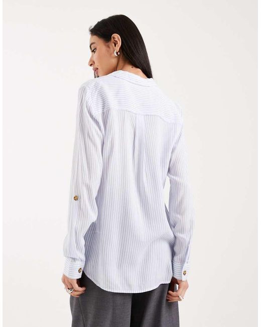 Vero Moda White Pocket Front Shirt