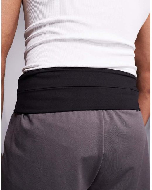 4505 Black Running Waist Belt With Concealed Pocket for men