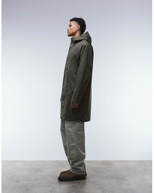 The North Face Green Nukabira Rain Shell Parka Jacket for men