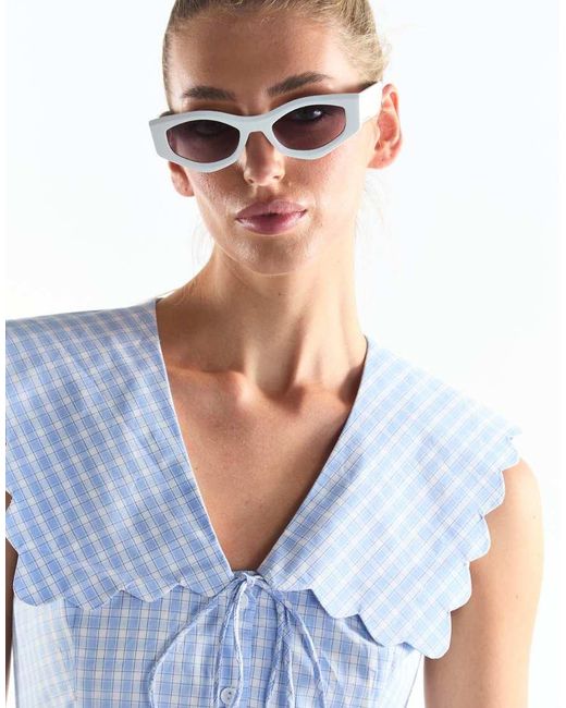 Collective The Label Blue Button Through Aline Mini Dress