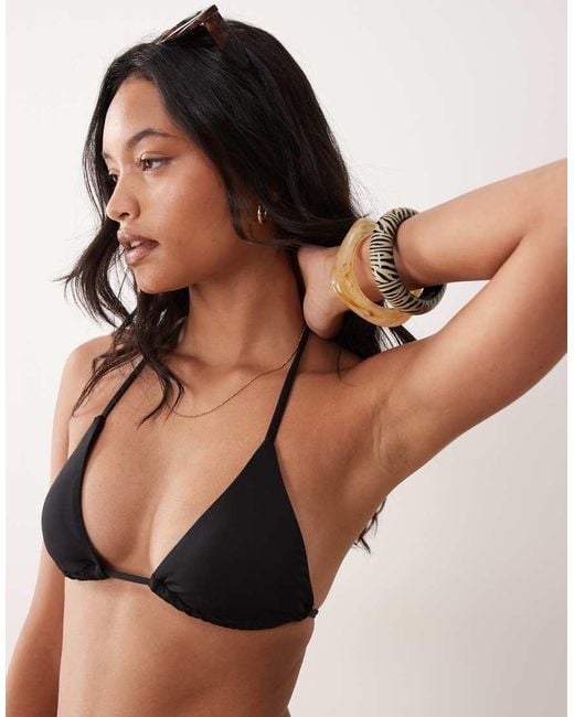 Cotton On Brown Triangle Bikini Top