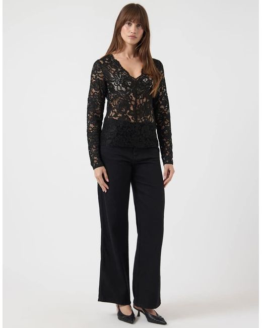 Y.A.S Black Long Sleeved Top