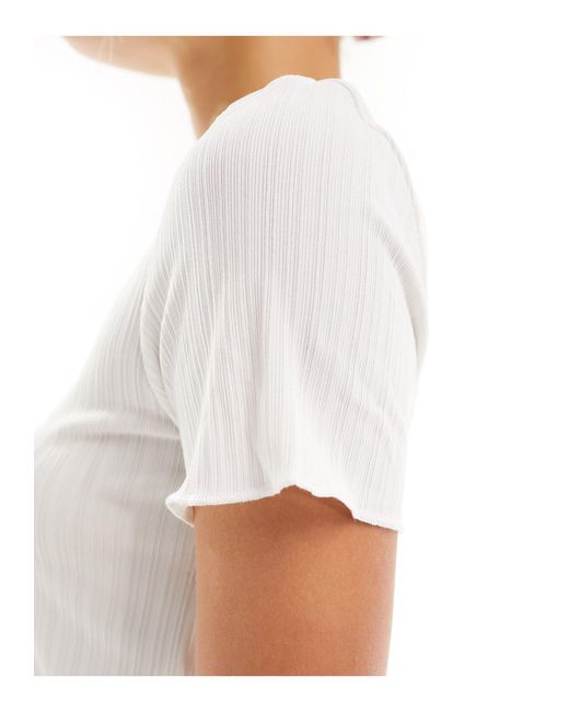 Something New White X Chloe Frater Ribbed Fitted T-shirt