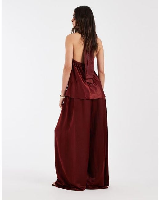 ASOS Tailored Soft Satin Clean Waistband Palazzo Trousers