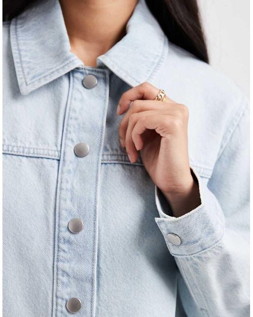 New Look Blue Denim Shacket